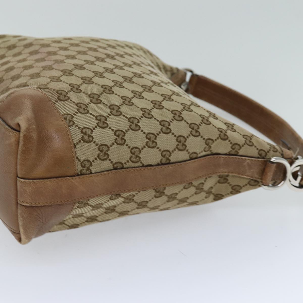 GUCCI GG Canvas Shoulder Bag Beige 326514 76112