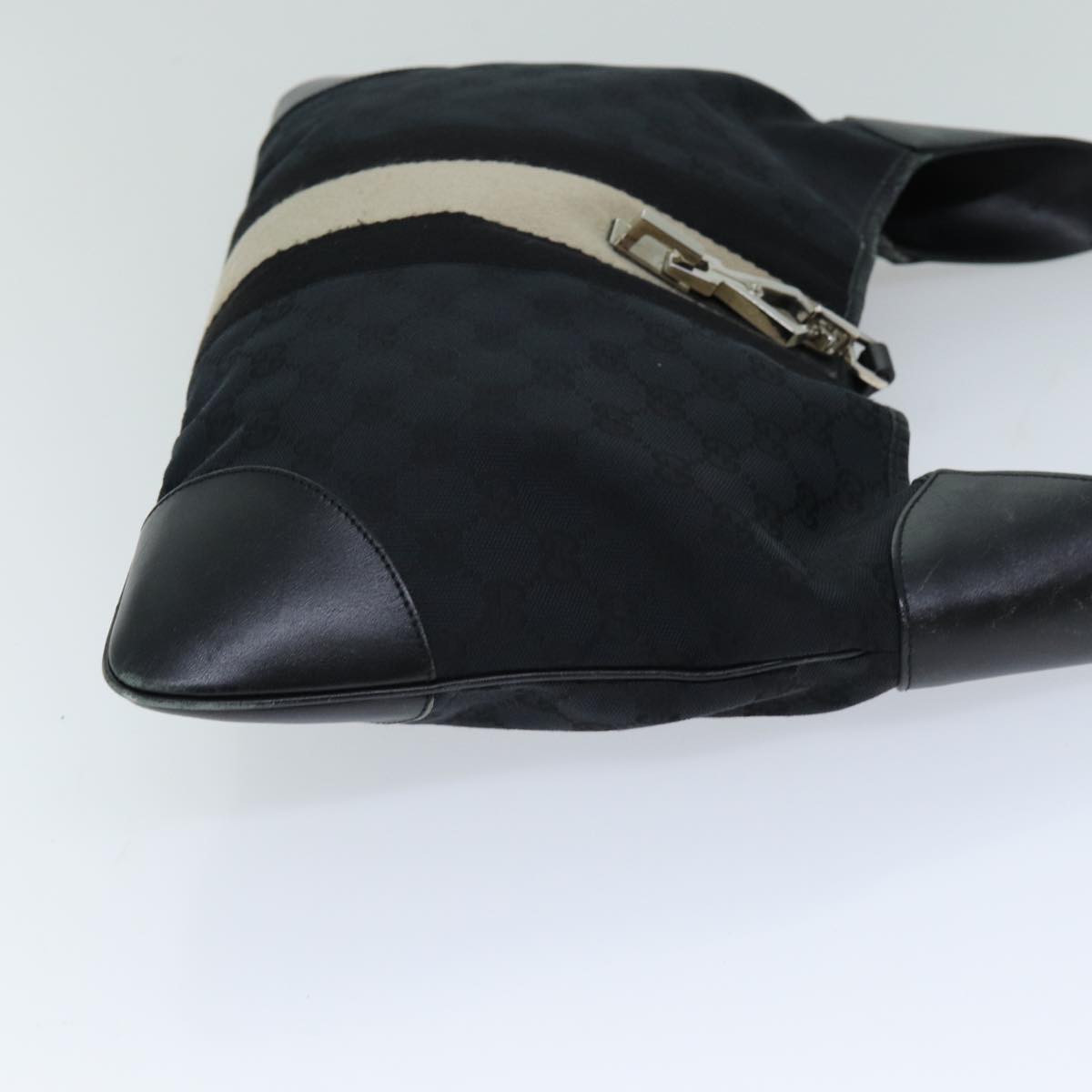 GUCCI GG Canvas Jackie Shoulder Bag Black 0014075 76114