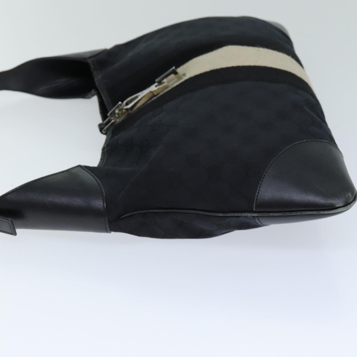 GUCCI GG Canvas Jackie Shoulder Bag Black 0014075 76114