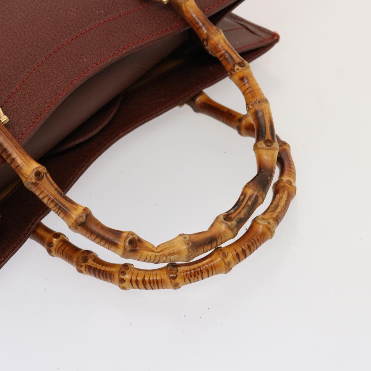 GUCCI Bamboo Tote Bag Leather Brown 002 2853 0260 0 76120