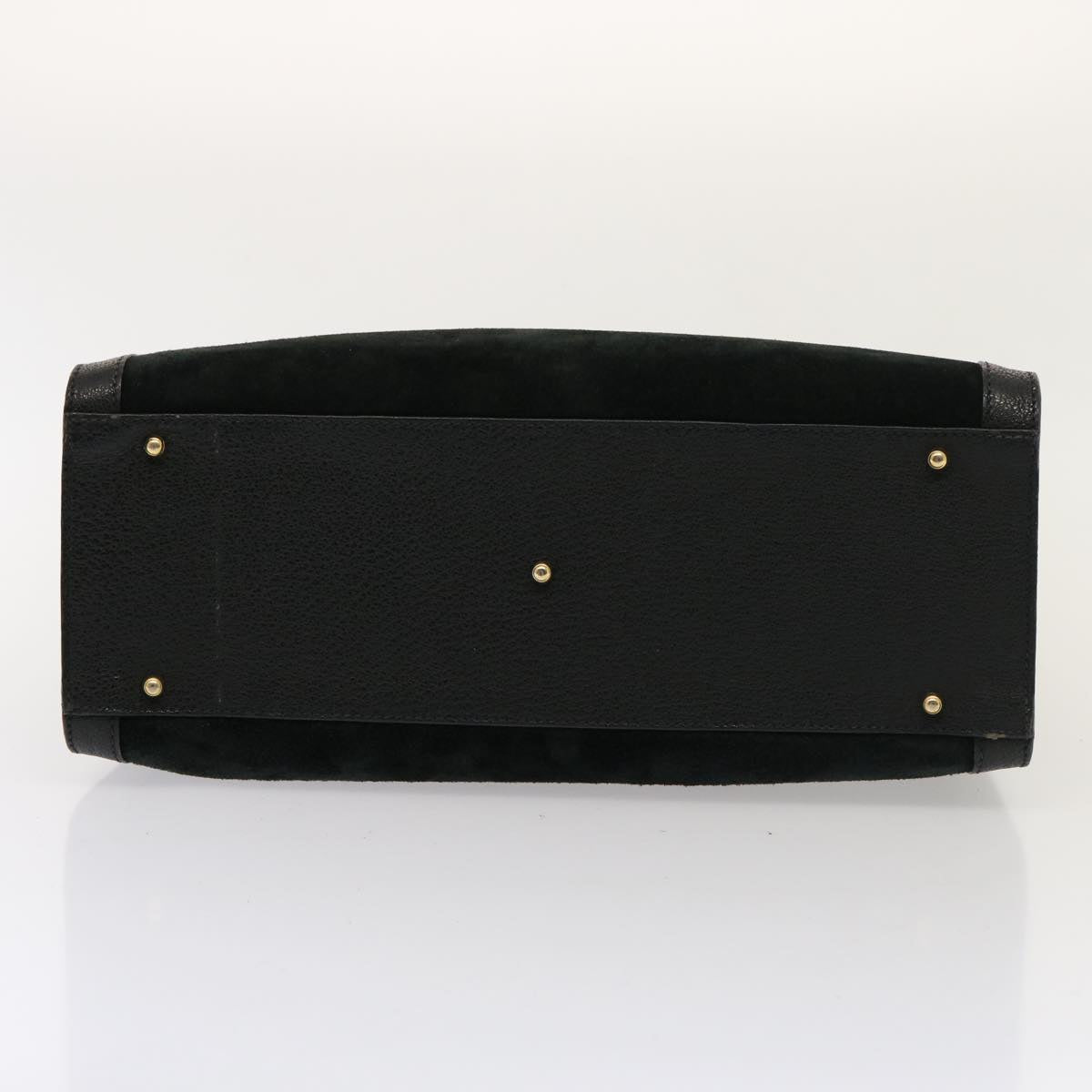 GUCCI Bamboo Tote Bag Suede Leather Black 002 0260 2615 76121