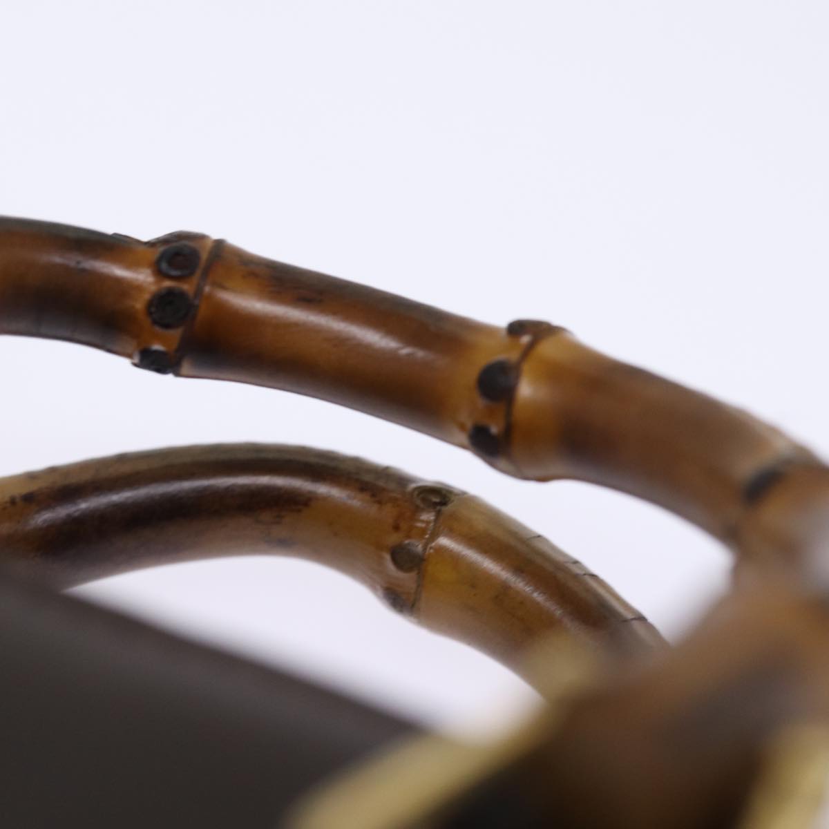 GUCCI Bamboo Hand Bag Leather 2way Brown 007 1793 0238 76157