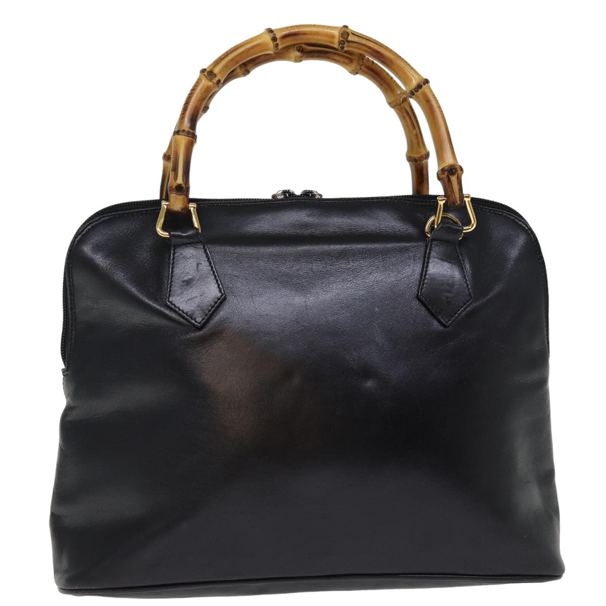 GUCCI Hand Bag Leather Black 000 1186 0289 76158