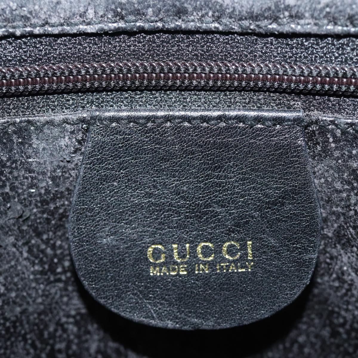 GUCCI Hand Bag Leather Black 000 1186 0289 76158