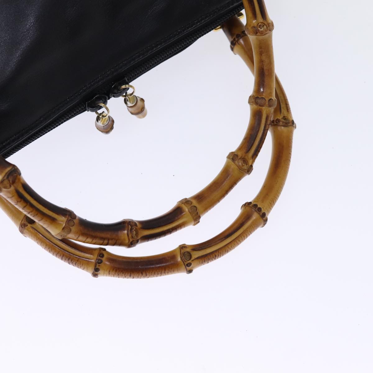 GUCCI Hand Bag Leather Black 000 1186 0289 76158