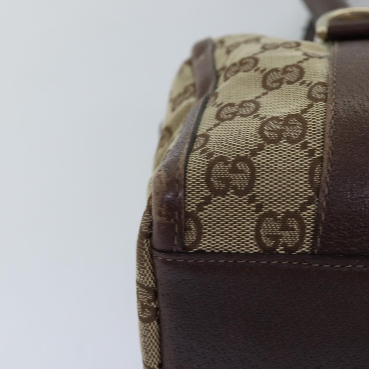 GUCCI GG Canvas Hand Bag Beige 130942 76164