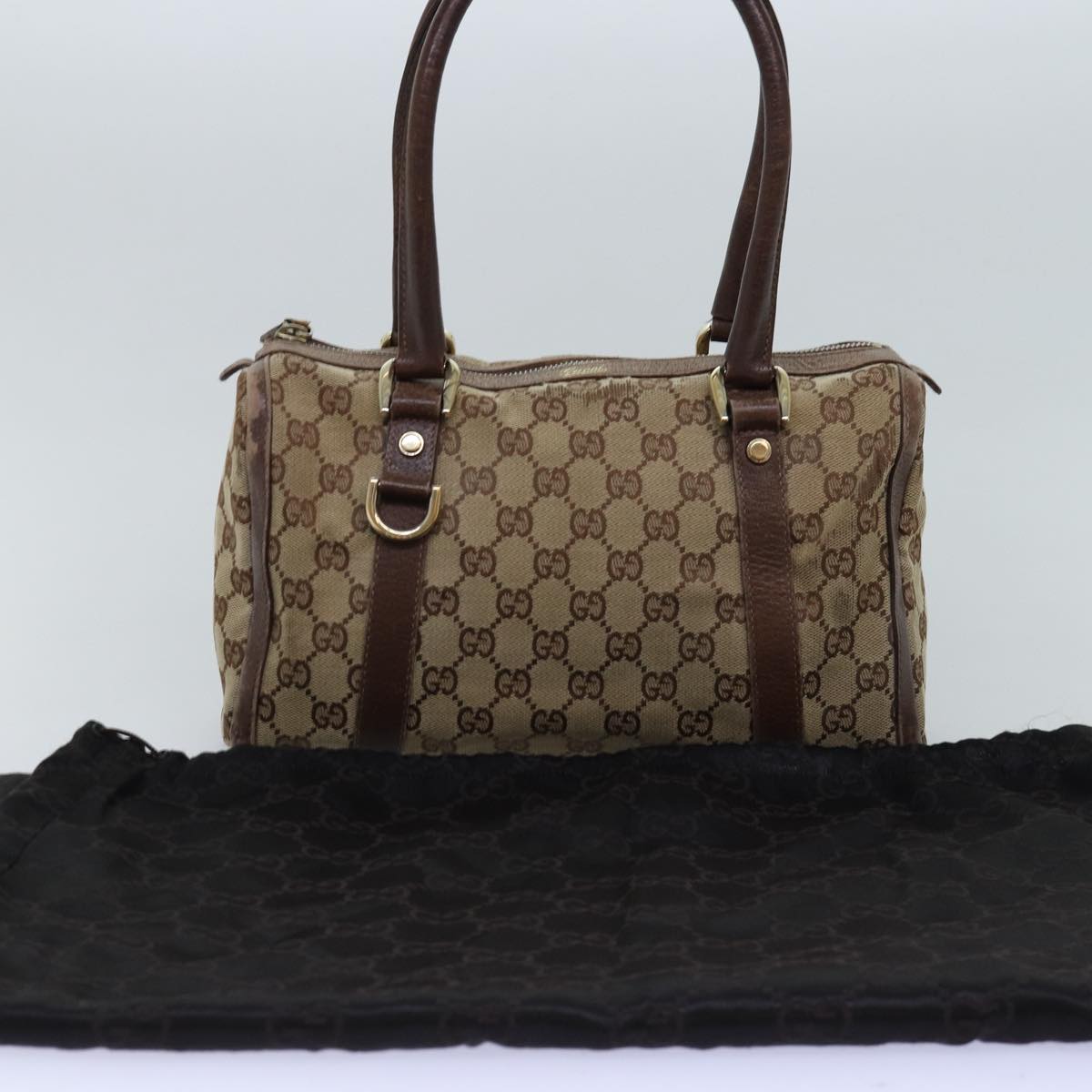 GUCCI GG Canvas Hand Bag Beige 130942 76164