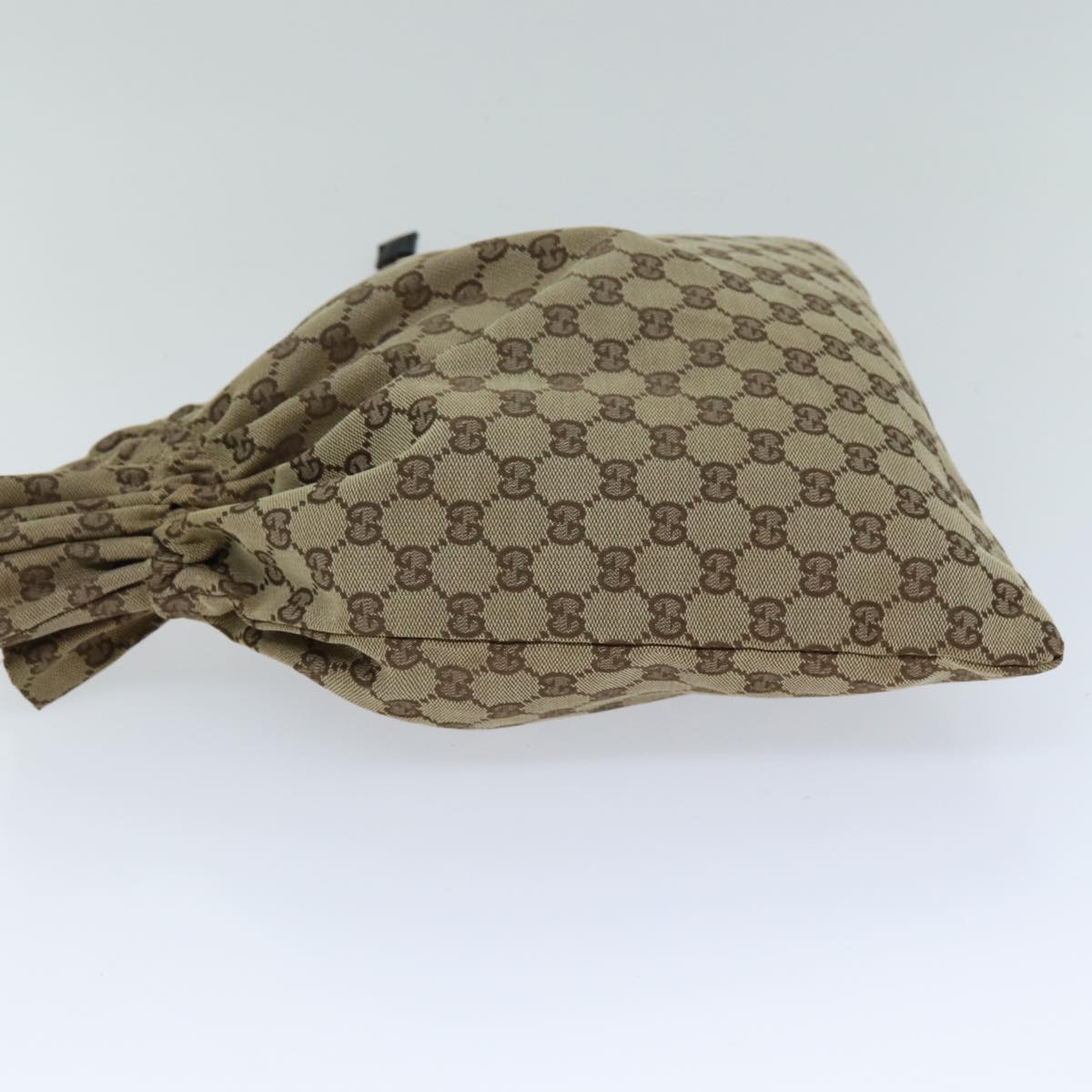 GUCCI GG Canvas Drawstring Pouch Beige 014 1136 3754 76205