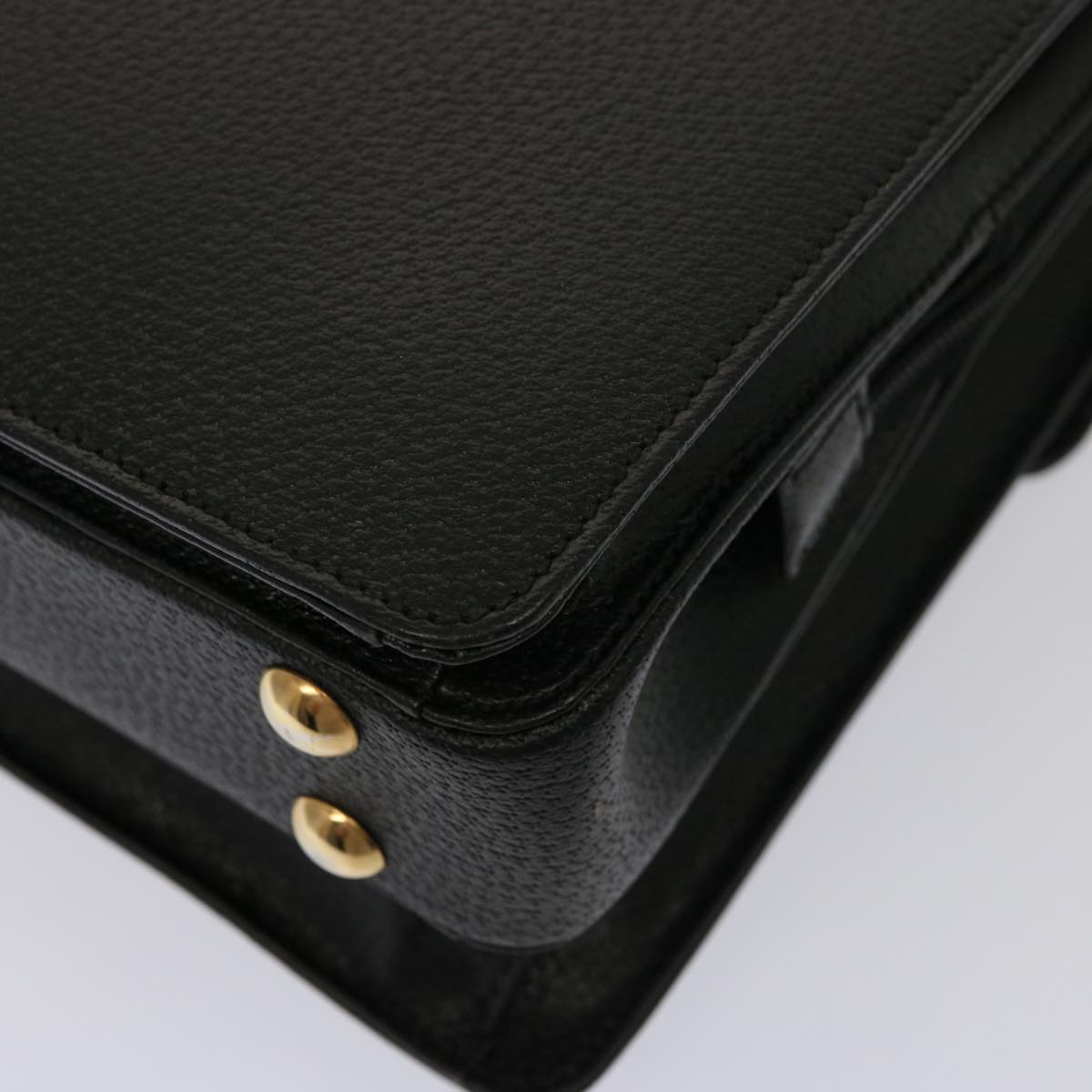 GUCCI Business Bag Leather Outlet 2way Black 76386