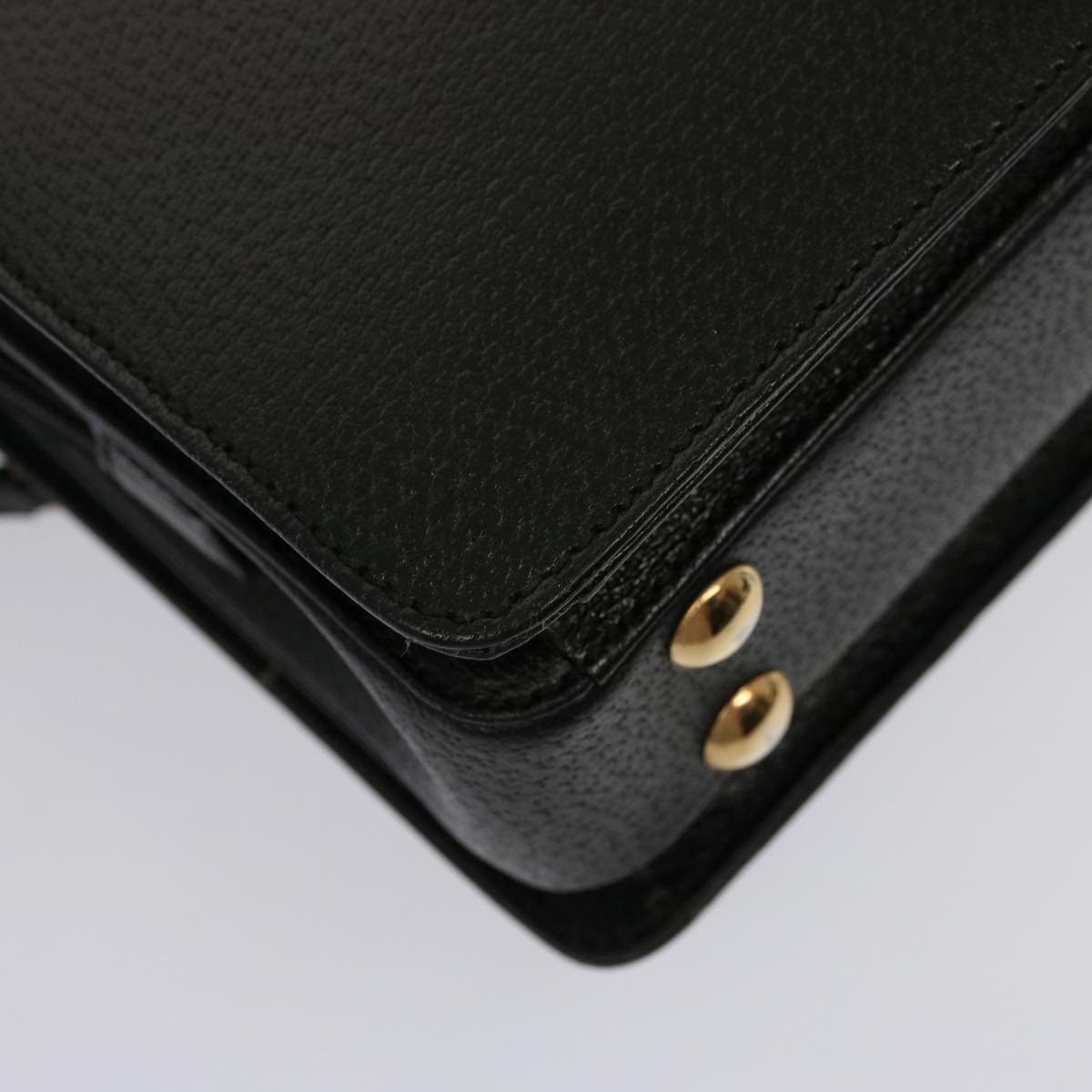 GUCCI Business Bag Leather Outlet 2way Black 76386