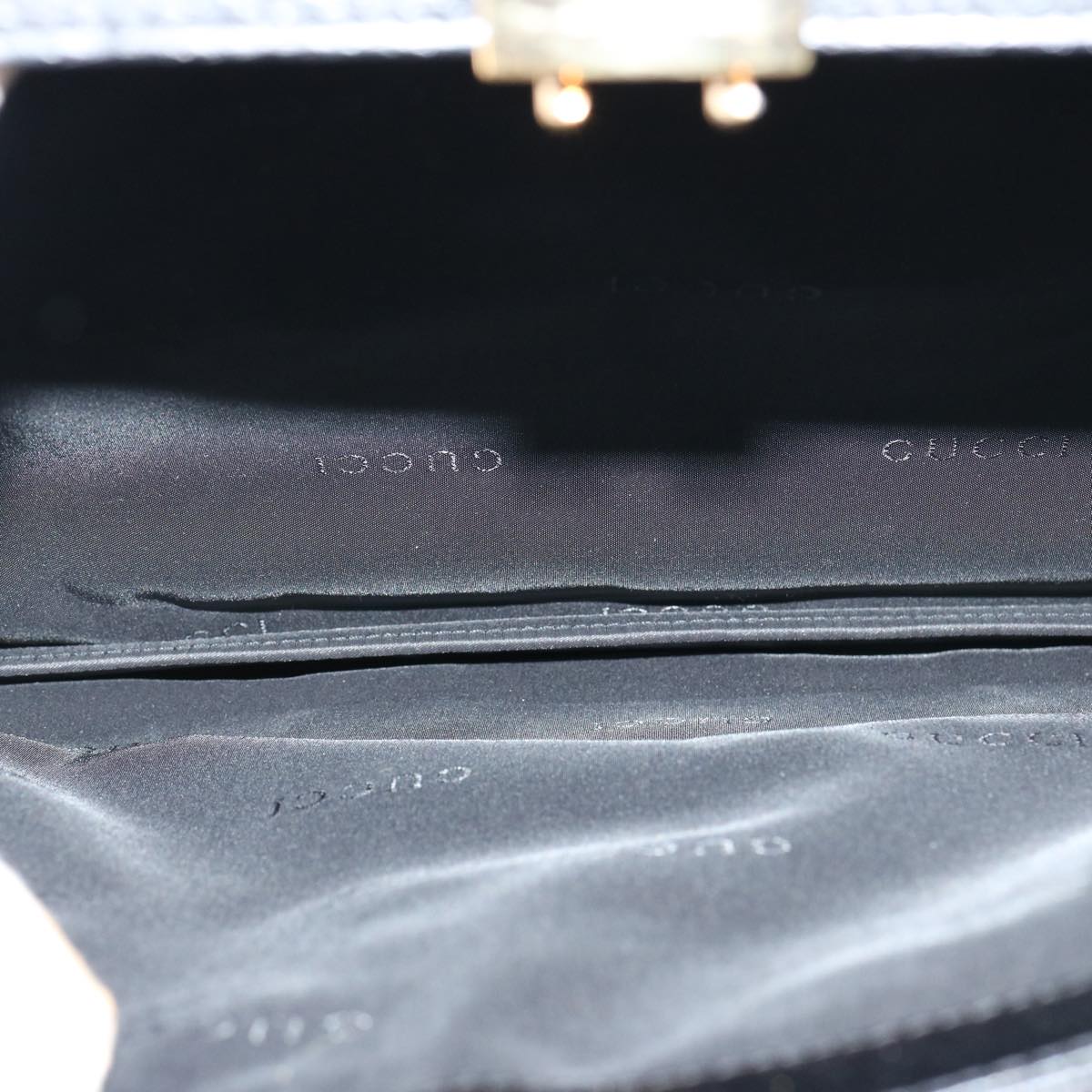 GUCCI Business Bag Leather Outlet 2way Black 76386