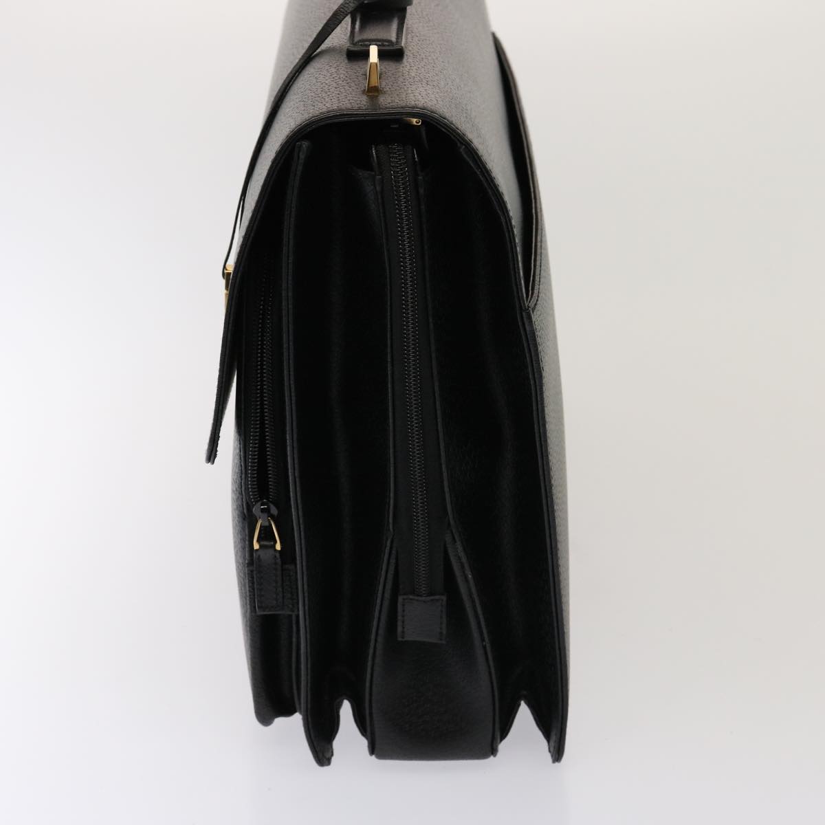 GUCCI Business Bag Leather Outlet 2way Black 76386