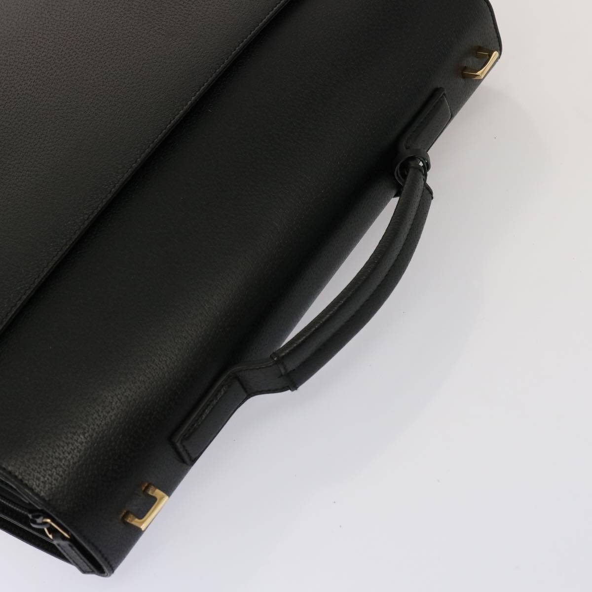 GUCCI Business Bag Leather Outlet 2way Black 76386