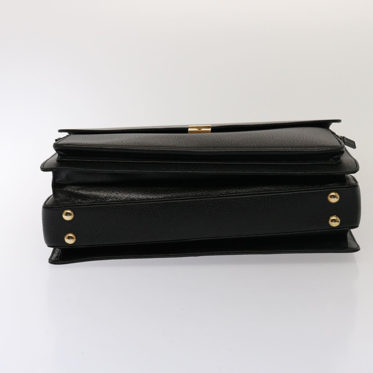 GUCCI Business Bag Leather Outlet 2way Black 76386