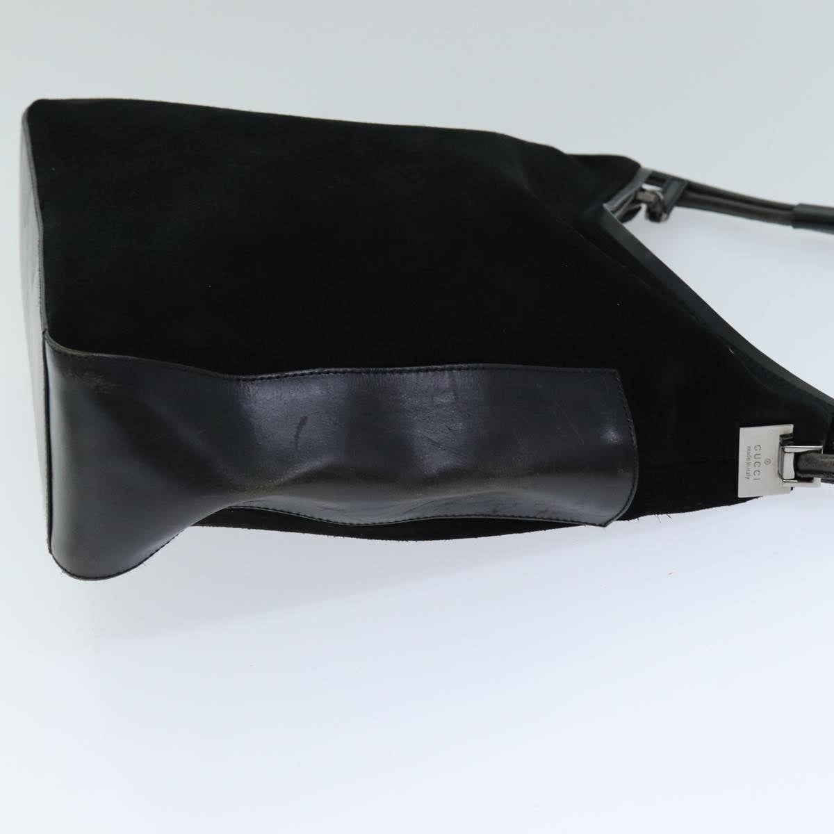 GUCCI Shoulder Bag Suede Black 001 3770 76389