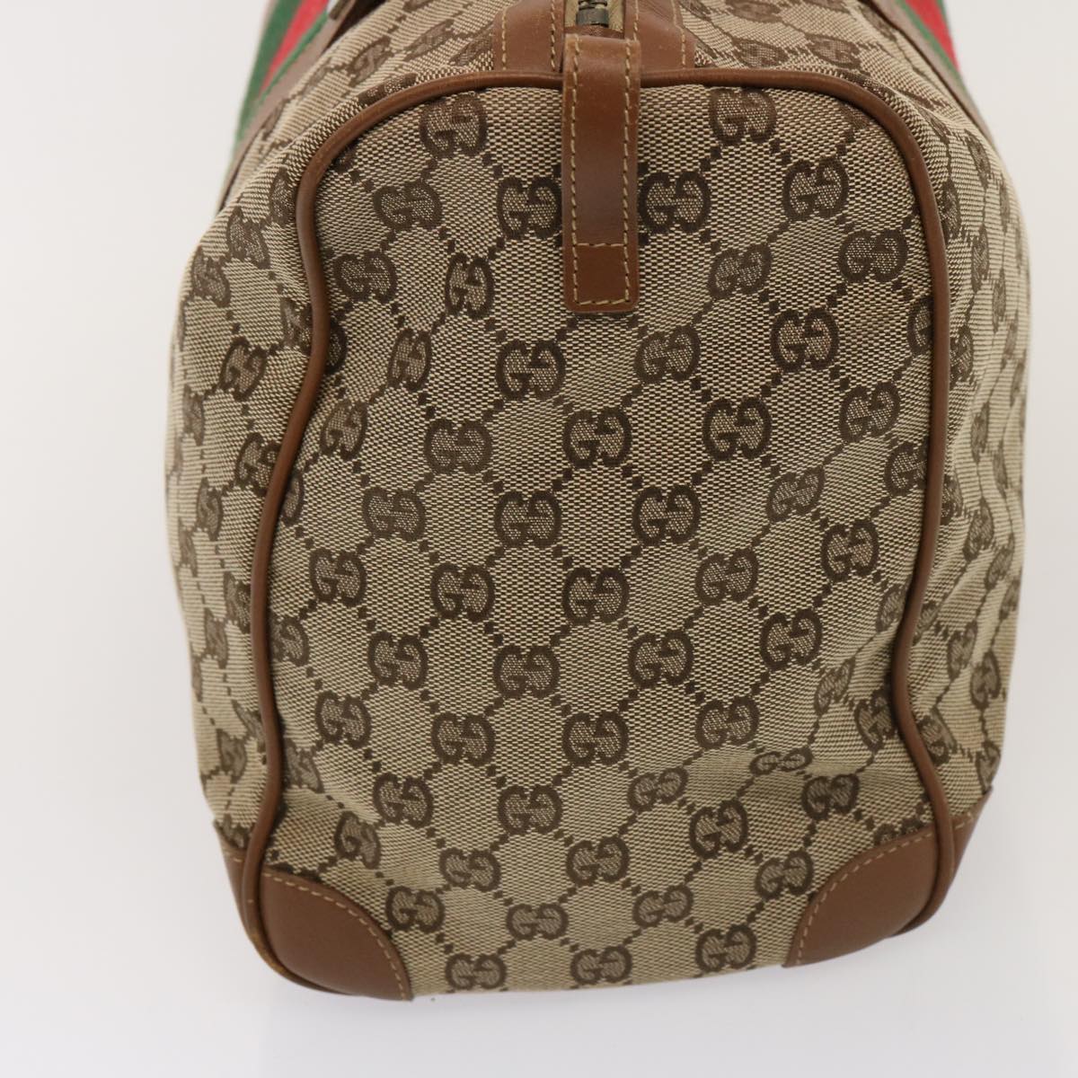 GUCCI GG Canvas Web Sherry Line Boston Bag Beige Red 2122 000 5301 76390