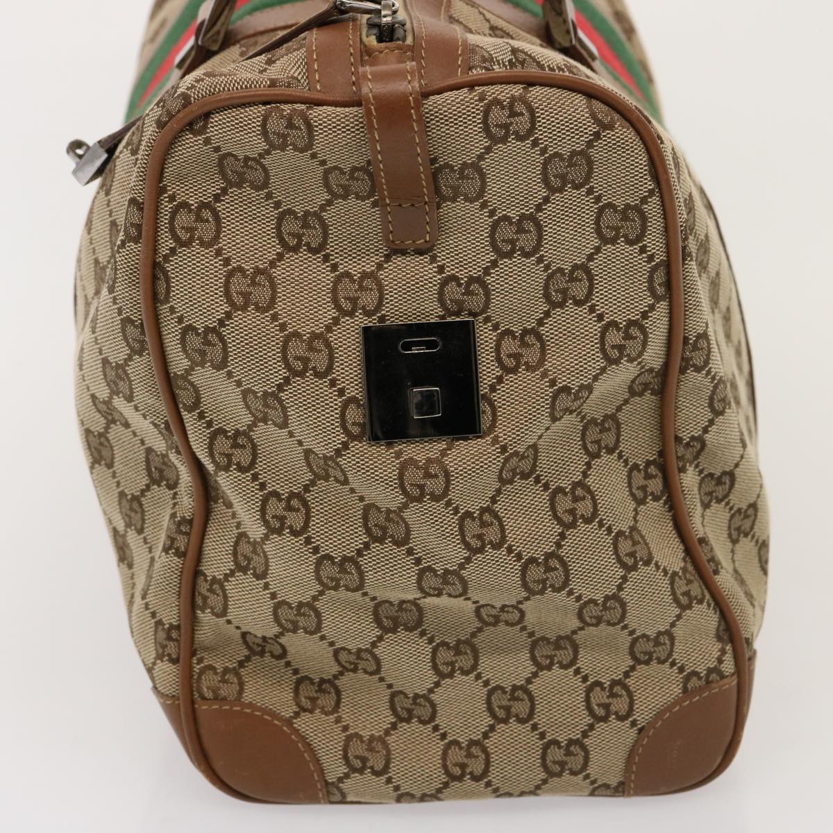GUCCI GG Canvas Web Sherry Line Boston Bag Beige Red 2122 000 5301 76390