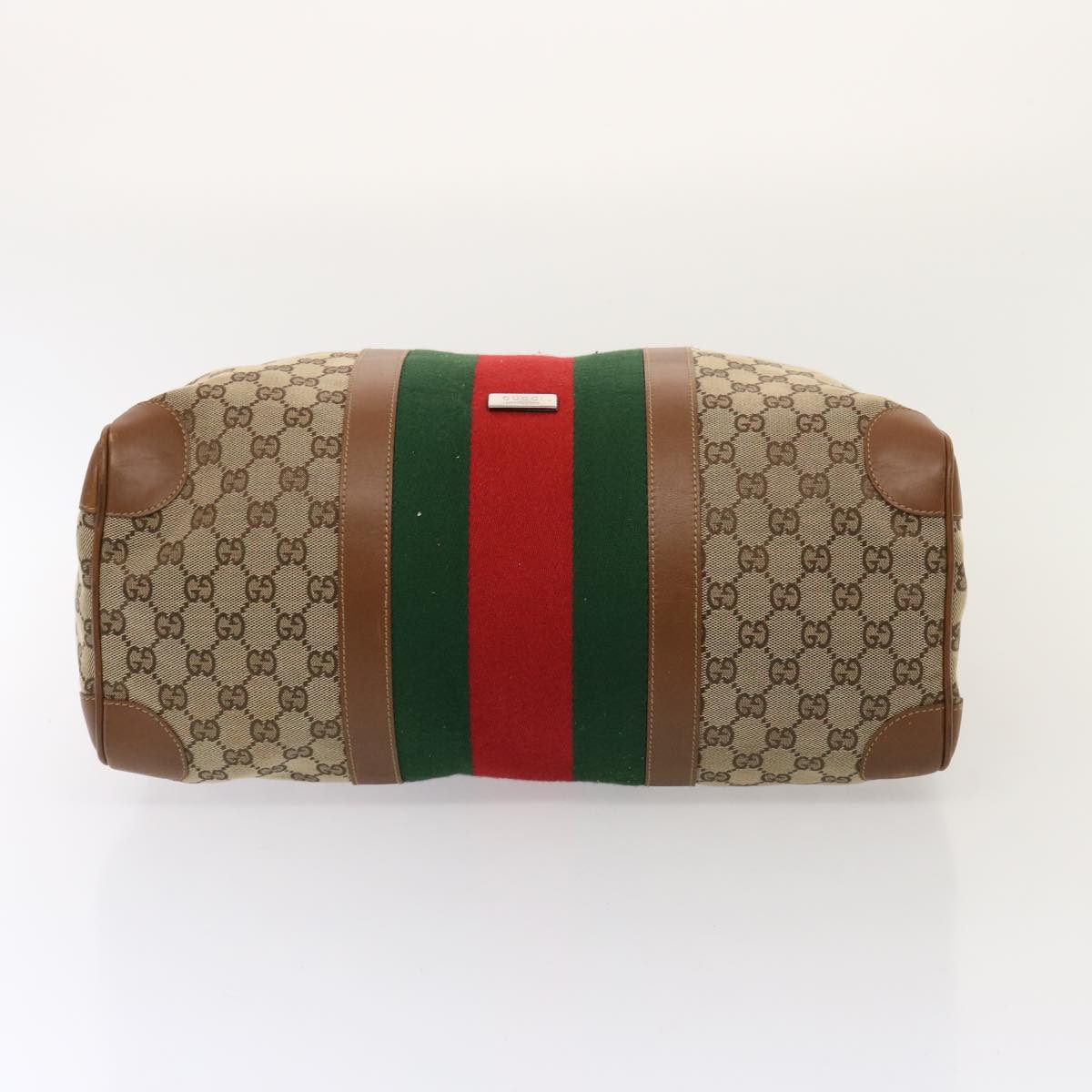 GUCCI GG Canvas Web Sherry Line Boston Bag Beige Red 2122 000 5301 76390