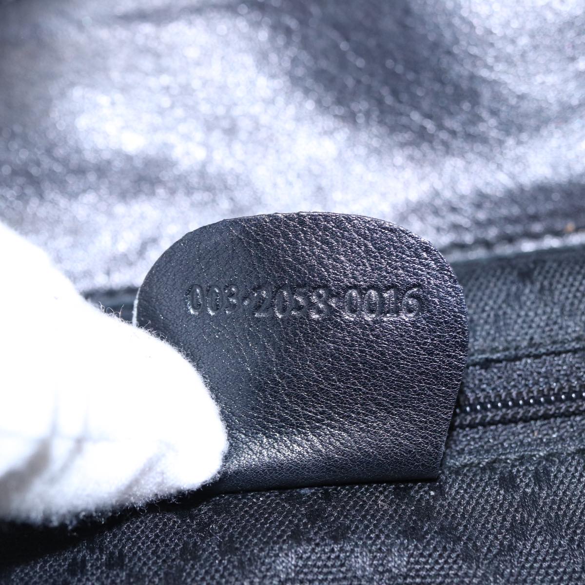 GUCCI Bamboo Backpack Leather Black 003 2058 0016 76392