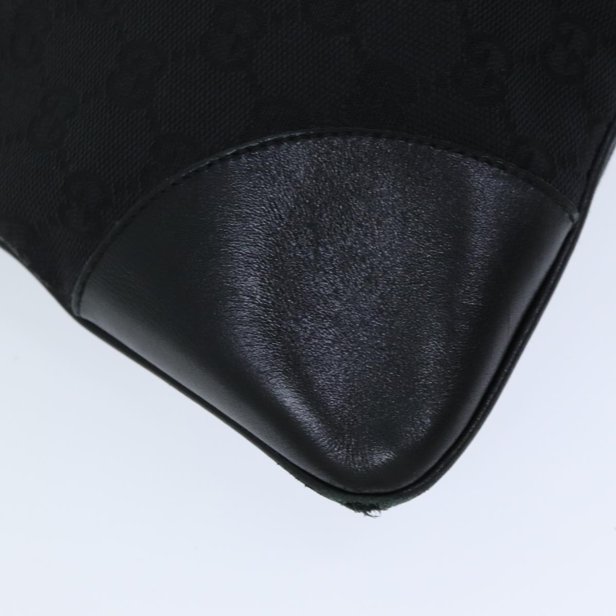 GUCCI GG Canvas Jackie Shoulder Bag Black White 001 4075 76393