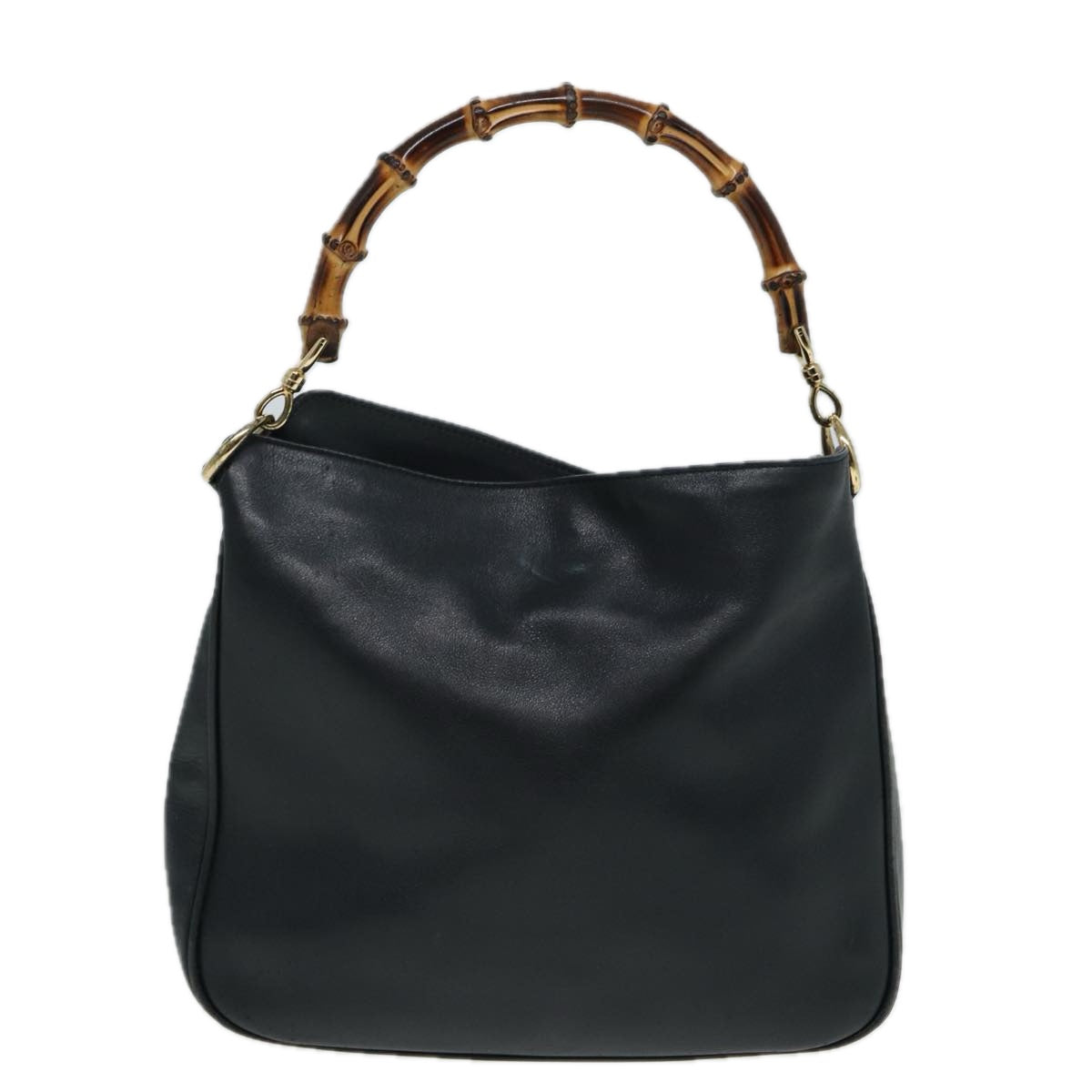 GUCCI Bamboo Shoulder Bag Leather 2way Brown 001 2113 1638 76394