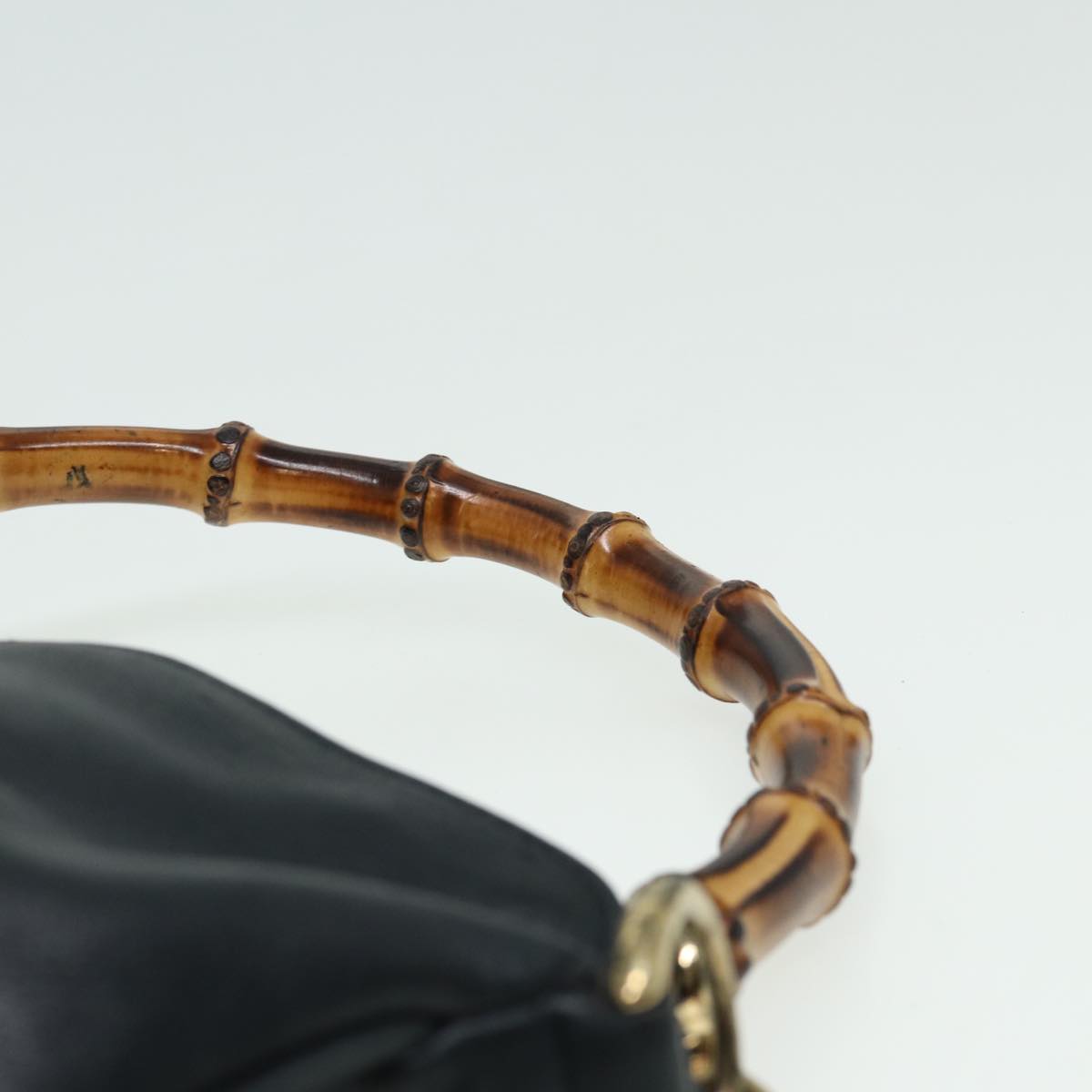 GUCCI Bamboo Shoulder Bag Leather 2way Brown 001 2113 1638 76394