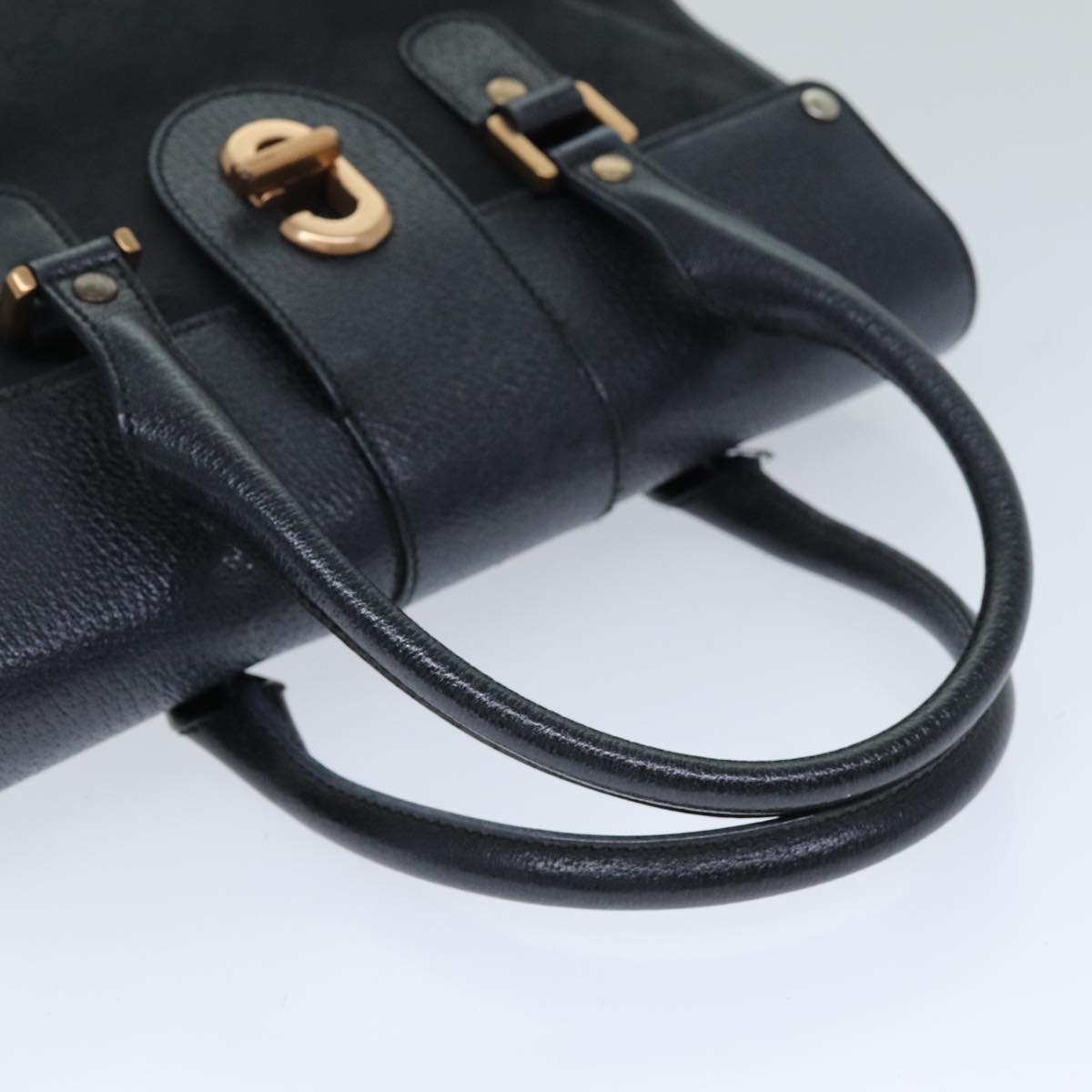 GUCCI GG Canvas Hand Bag Black 124286 76395