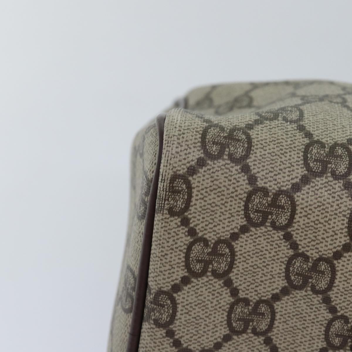 GUCCI GG Supreme Web Sherry Line Boston Bag PVC Beige 002 615 6838 76396