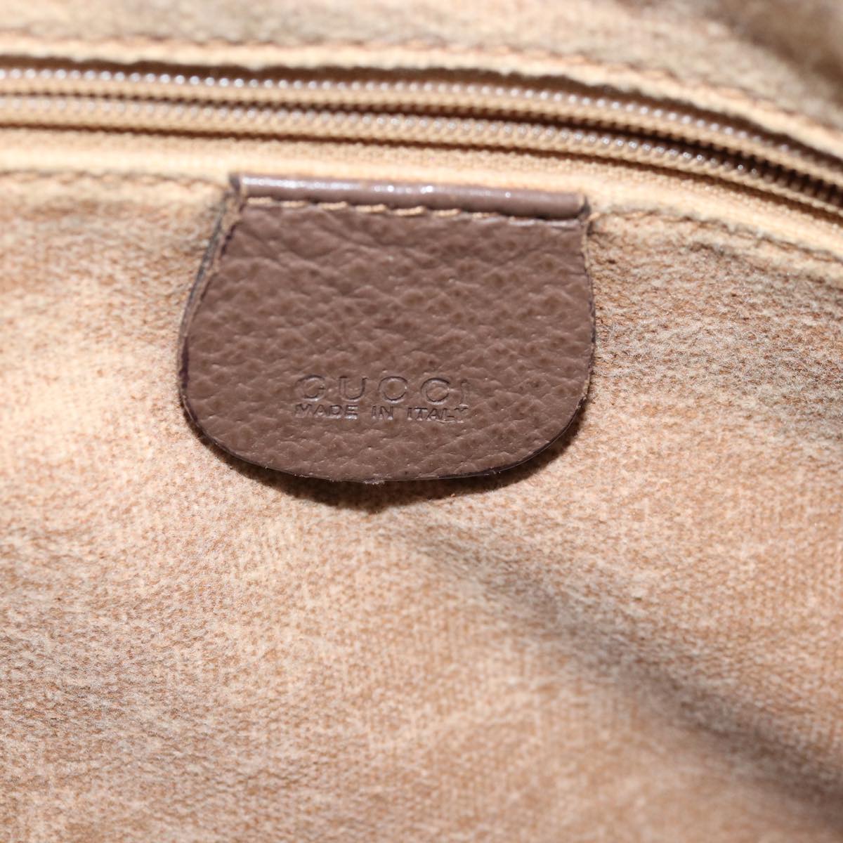 GUCCI GG Supreme Web Sherry Line Boston Bag PVC Beige 002 615 6838 76396