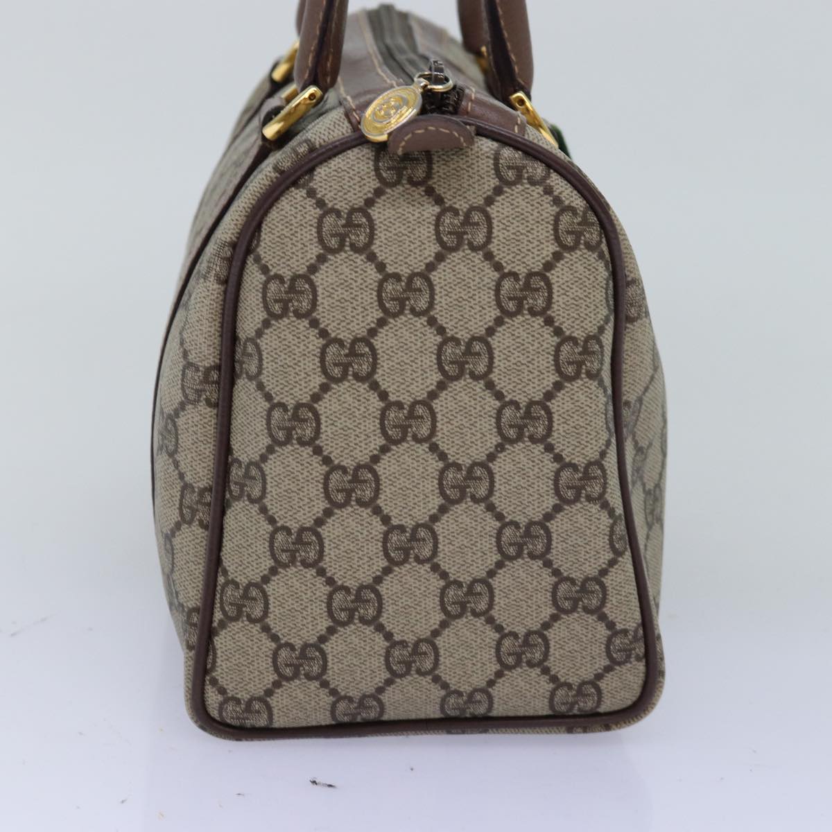 GUCCI GG Supreme Web Sherry Line Boston Bag PVC Beige 002 615 6838 76396