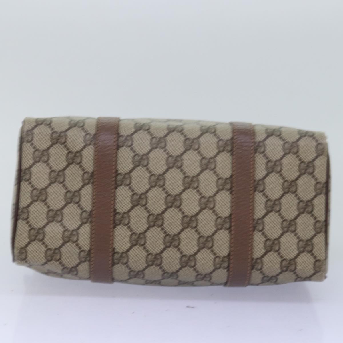 GUCCI GG Supreme Web Sherry Line Boston Bag PVC Beige 002 615 6838 76396