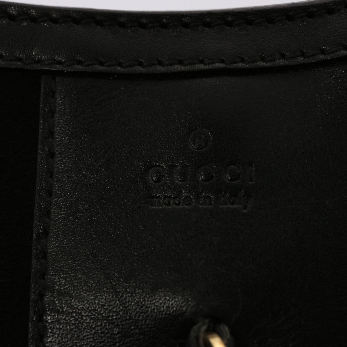 GUCCI Shoulder Bag Suede Black 001 4115 76397
