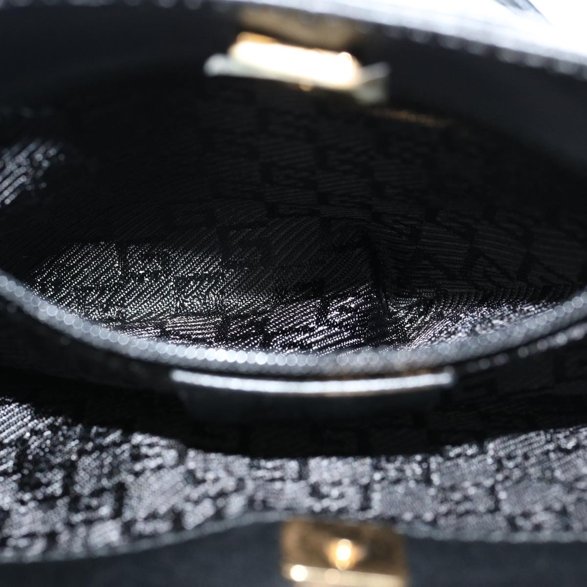 GUCCI Shoulder Bag Suede Black 001 4115 76397
