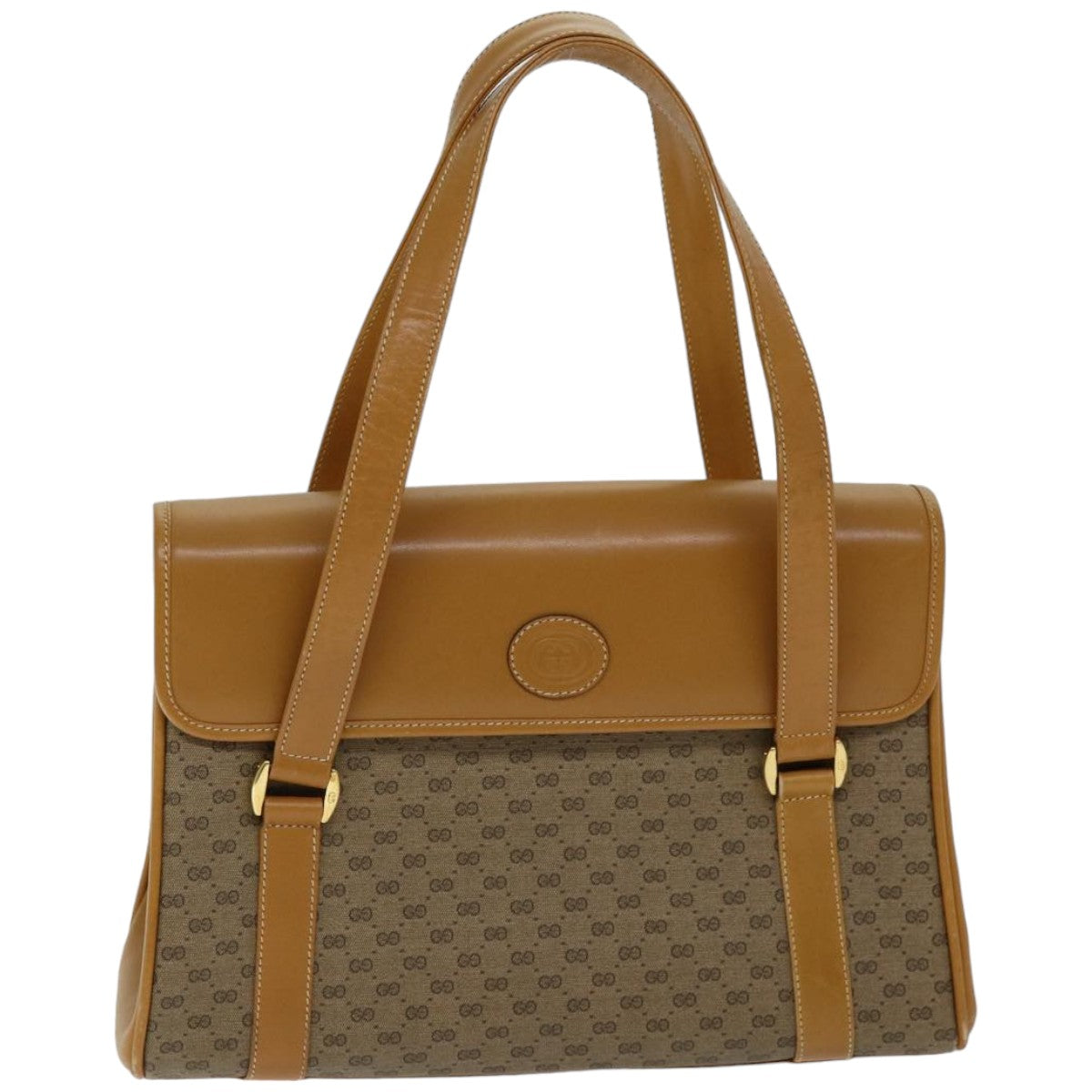 GUCCI Micro GG Supreme Hand Bag PVC Leather Beige 000 116 0089 76401