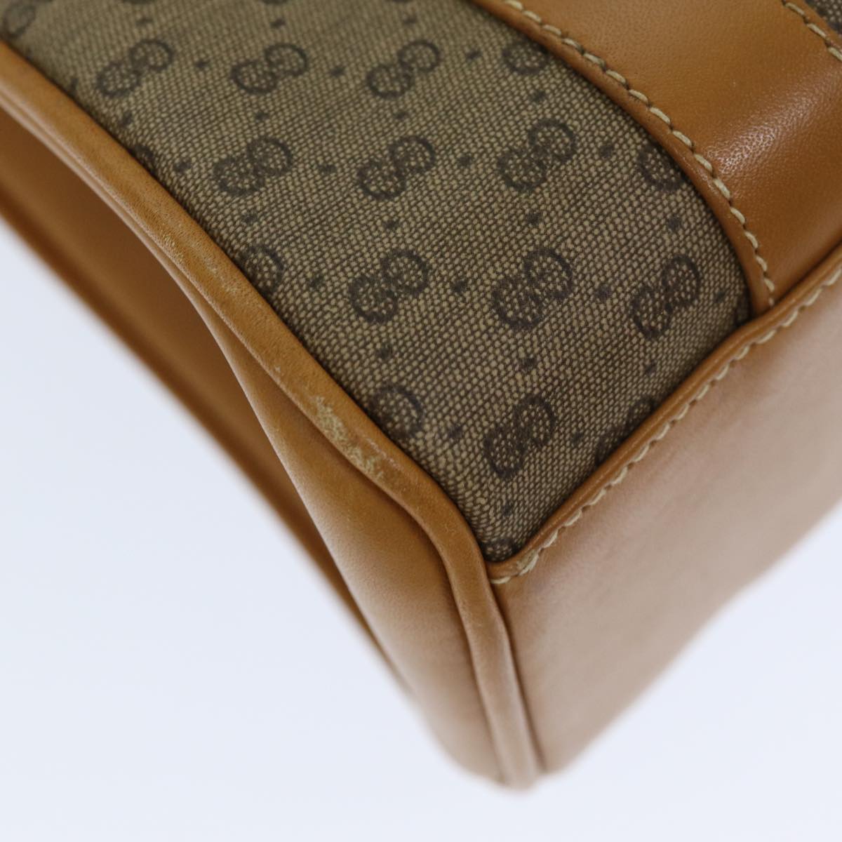 GUCCI Micro GG Supreme Hand Bag PVC Leather Beige 000 116 0089 76401
