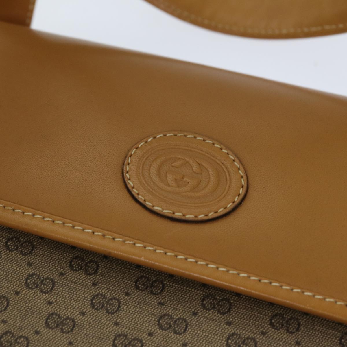 GUCCI Micro GG Supreme Hand Bag PVC Leather Beige 000 116 0089 76401