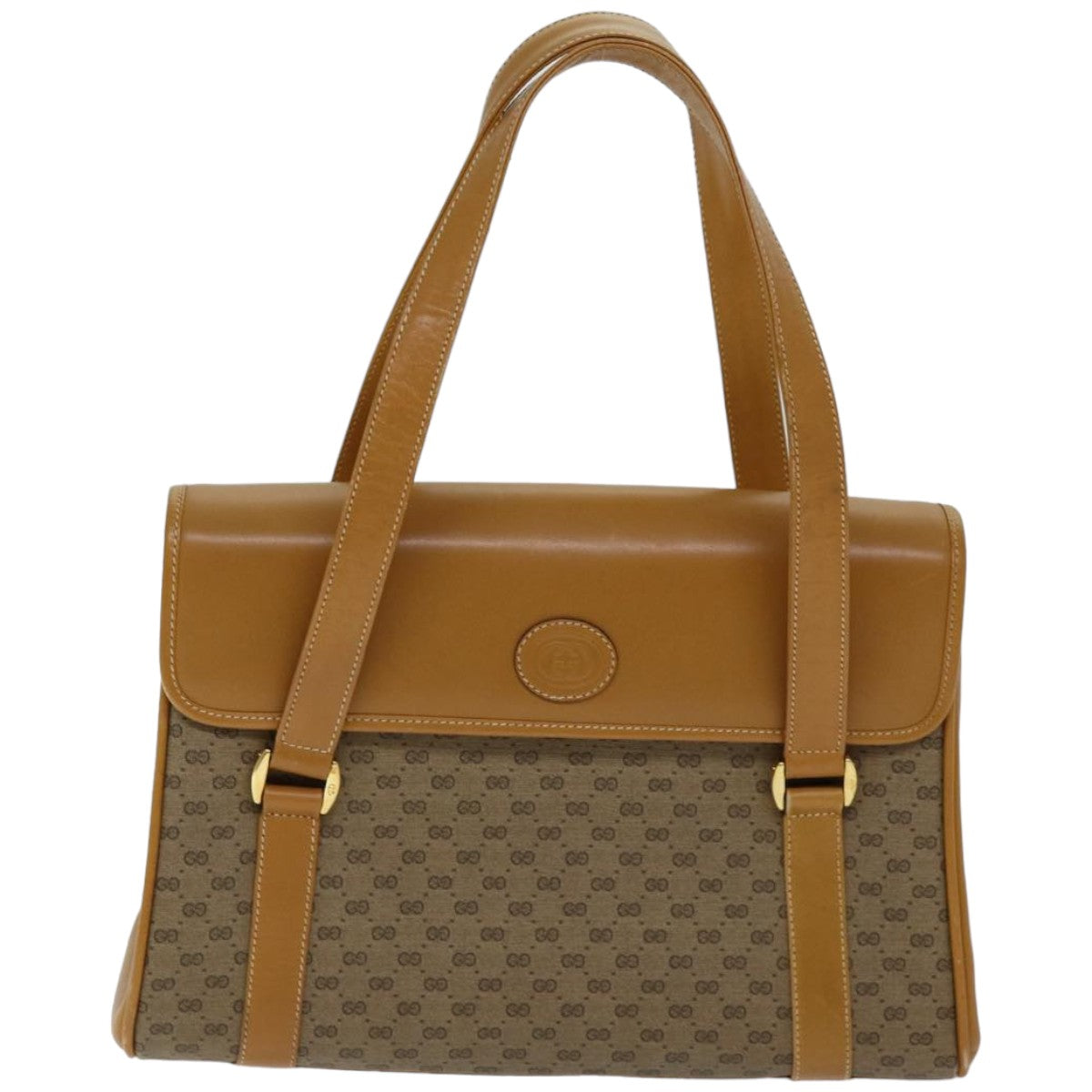 GUCCI Micro GG Supreme Hand Bag PVC Leather Beige 000 116 0089 76401