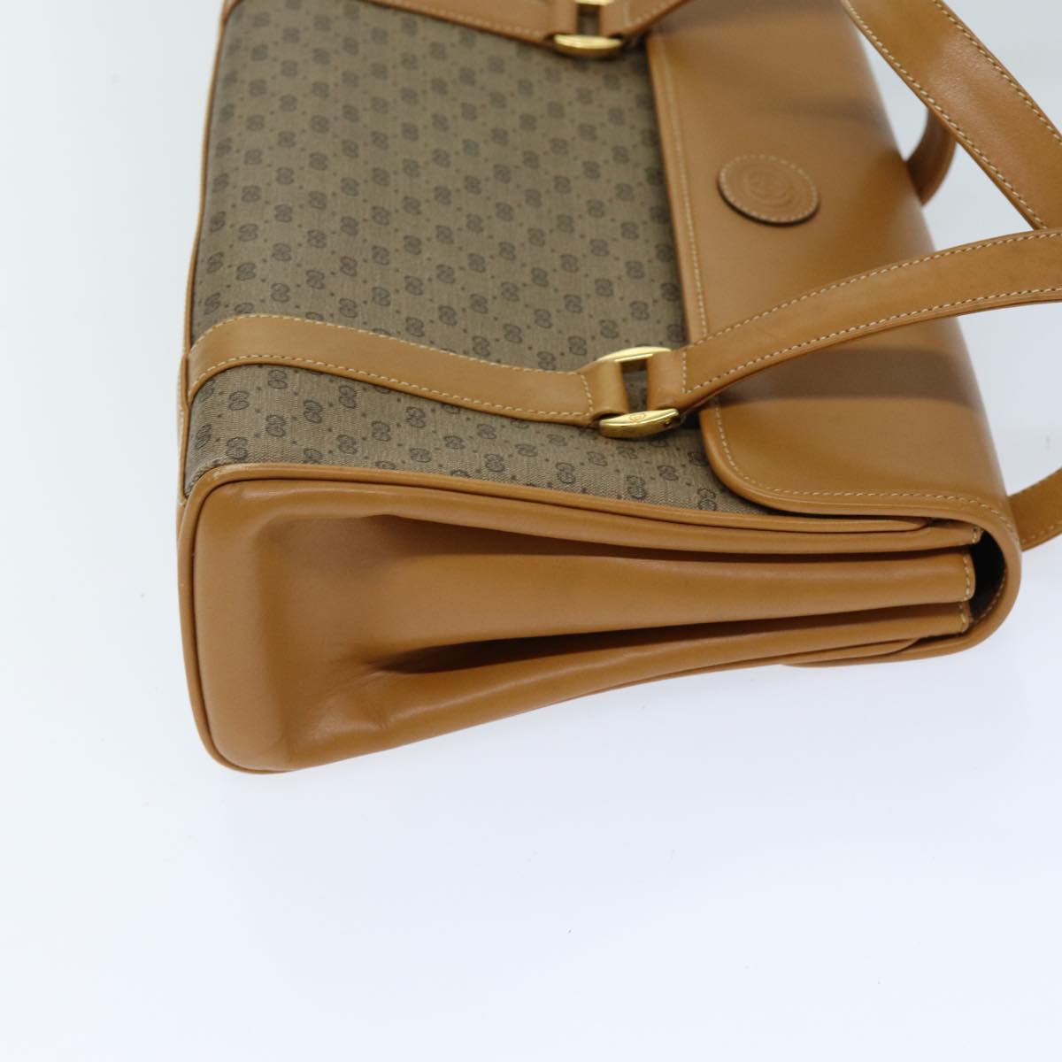 GUCCI Micro GG Supreme Hand Bag PVC Leather Beige 000 116 0089 76401