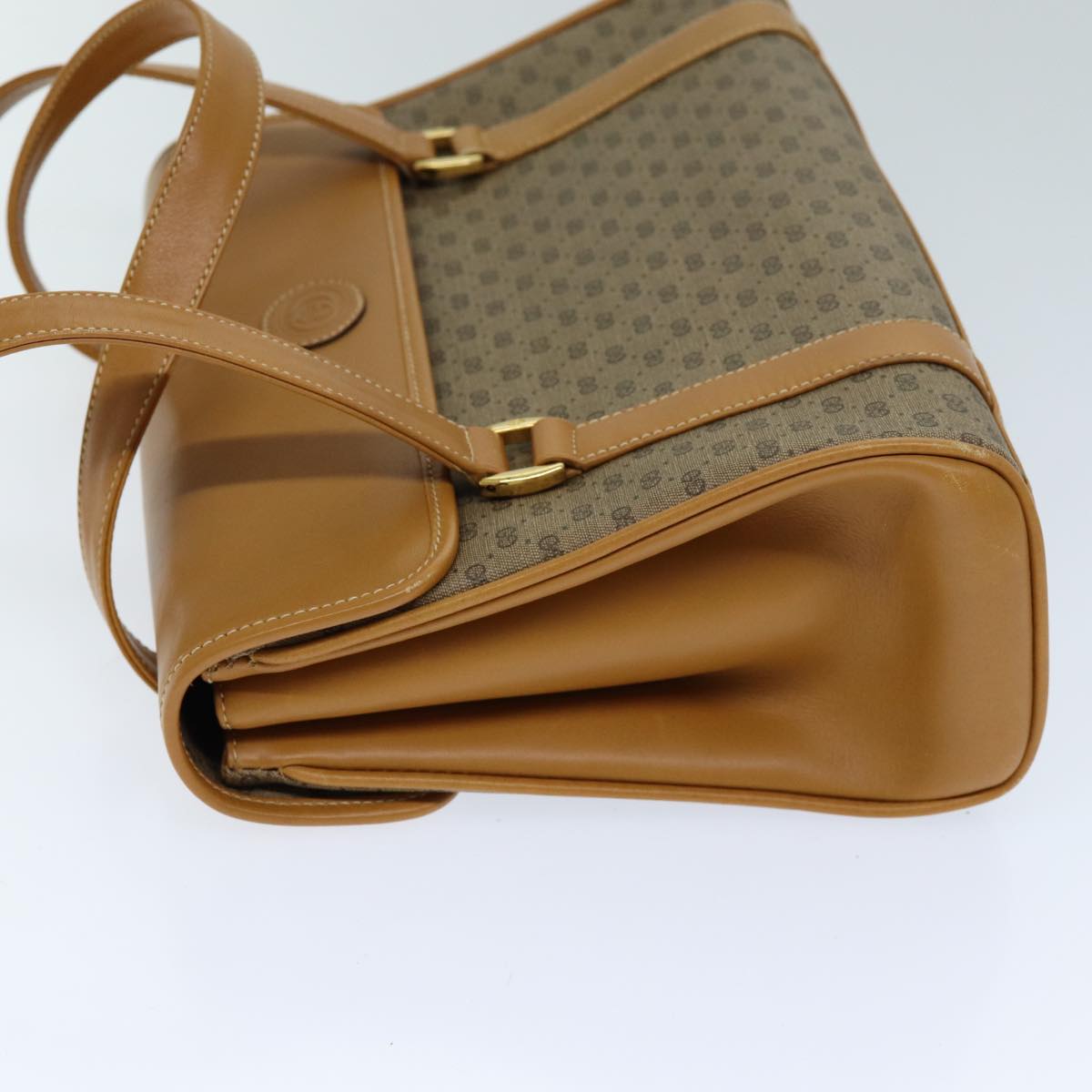 GUCCI Micro GG Supreme Hand Bag PVC Leather Beige 000 116 0089 76401