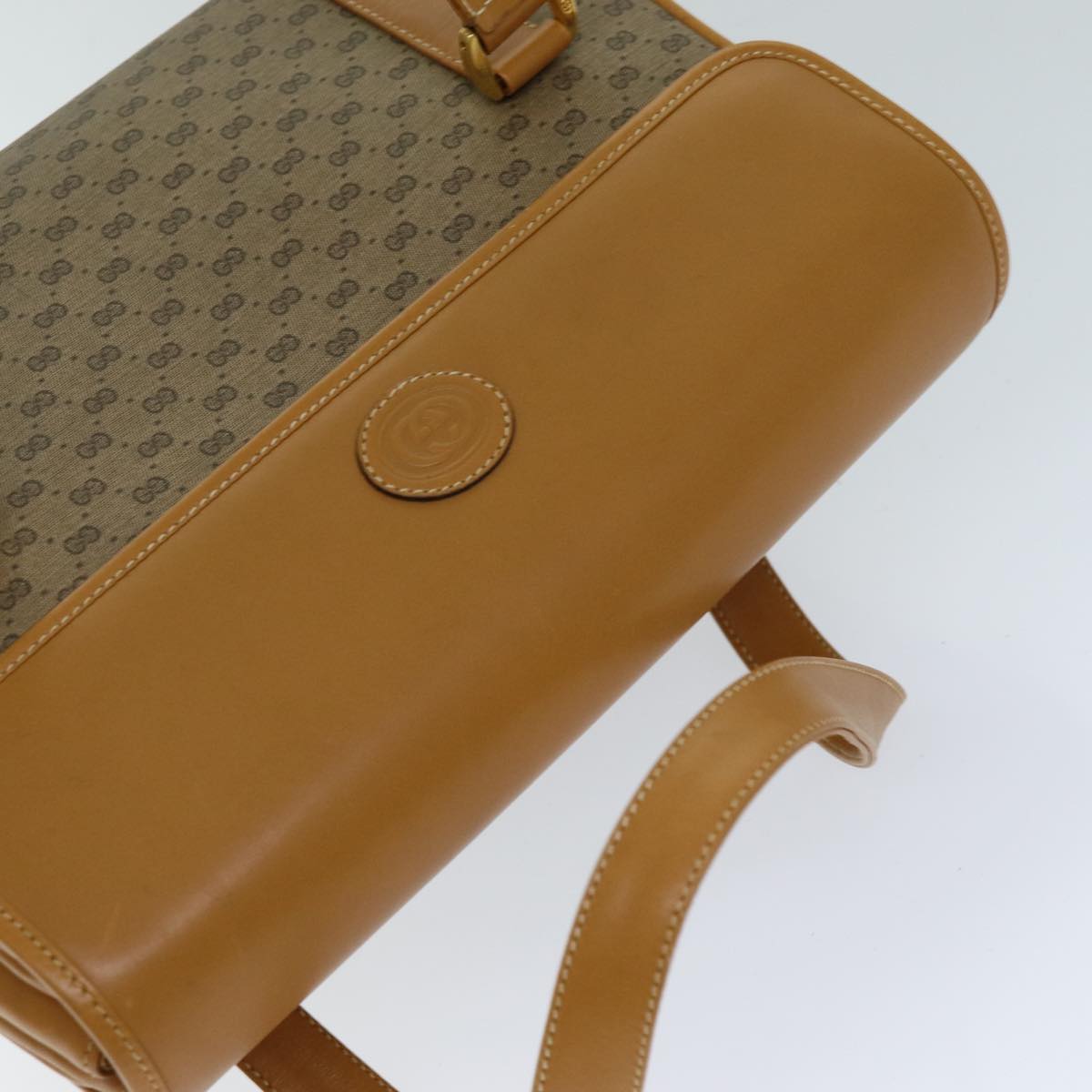 GUCCI Micro GG Supreme Hand Bag PVC Leather Beige 000 116 0089 76401