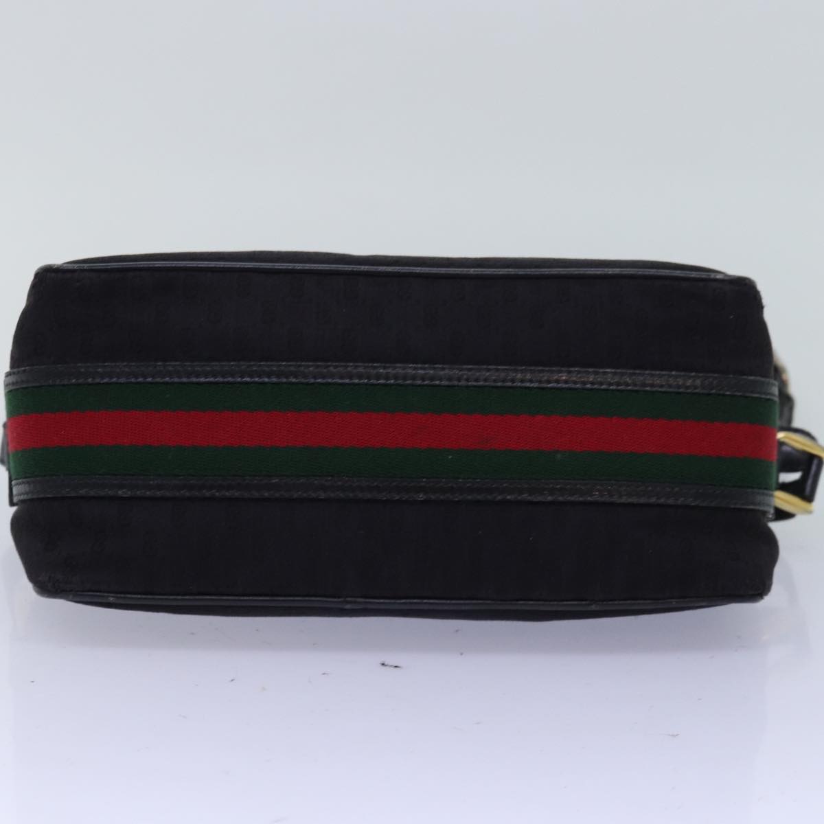 GUCCI Micro GG Canvas Web Sherry Line Shoulder Bag Black 67 01 4426 76402