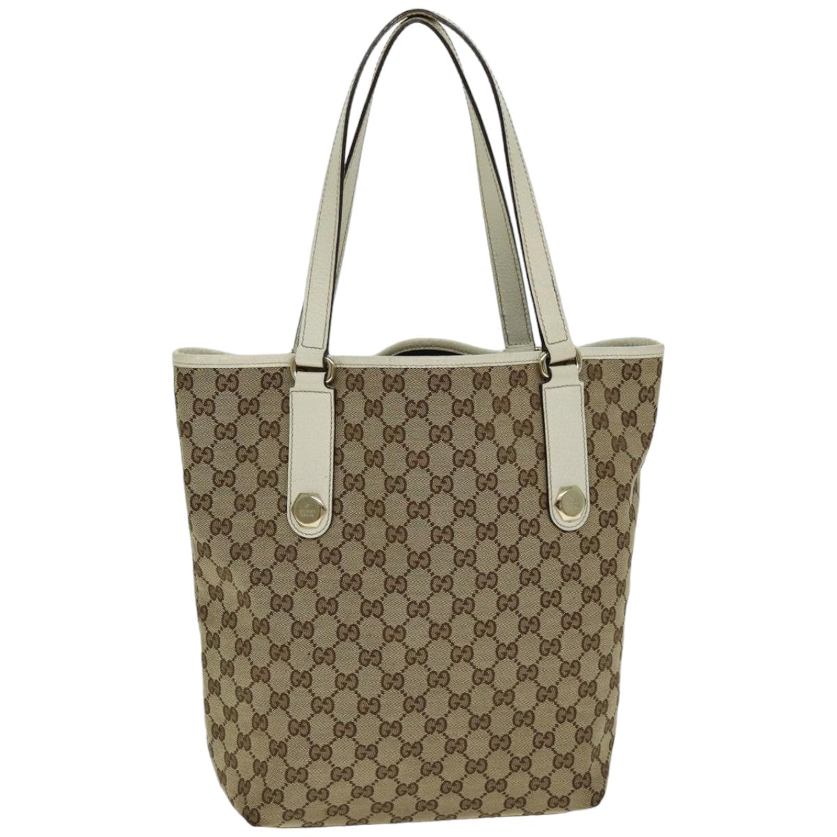 GUCCI GG Canvas Tote Bag Beige 153009 76417