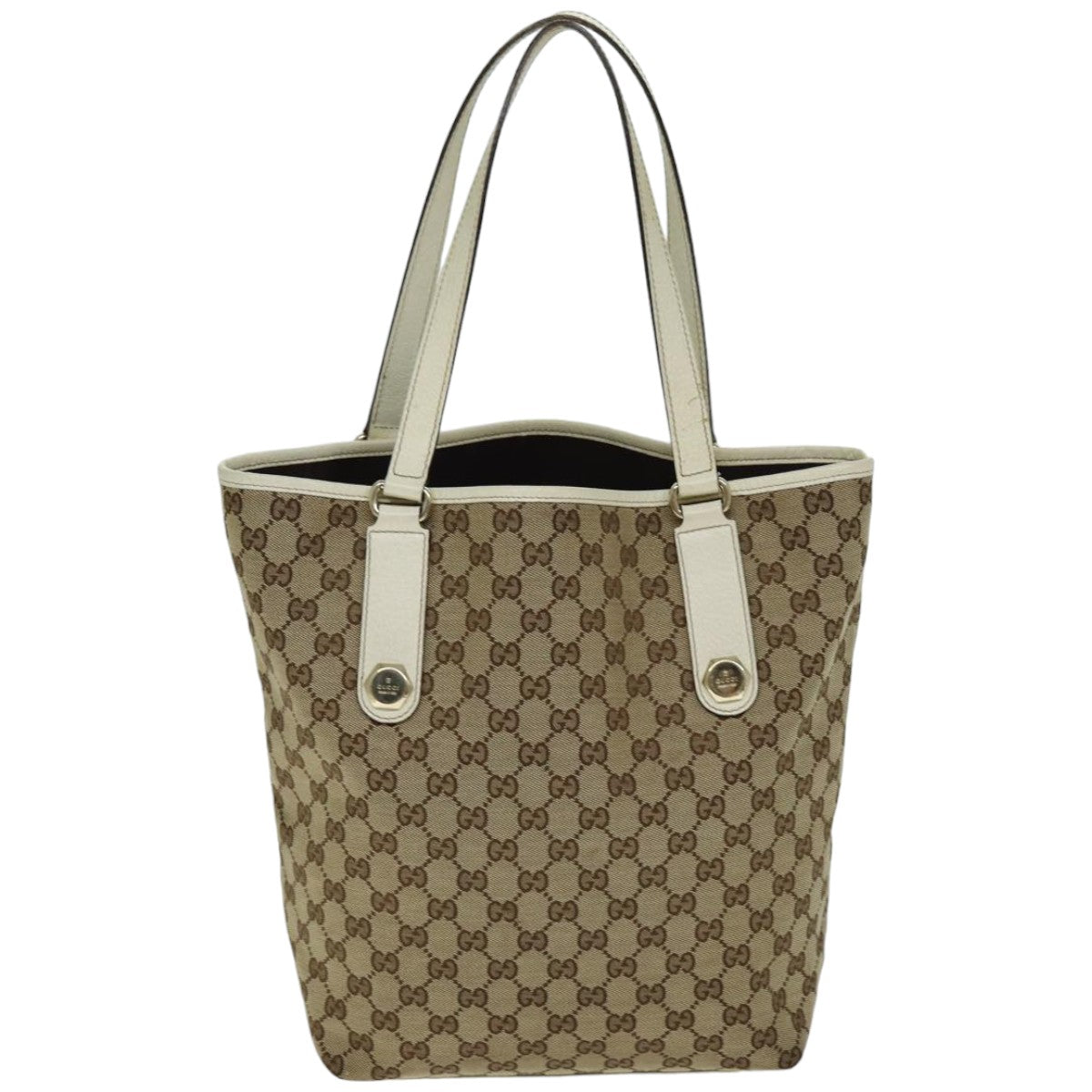 GUCCI GG Canvas Tote Bag Beige 153009 76417