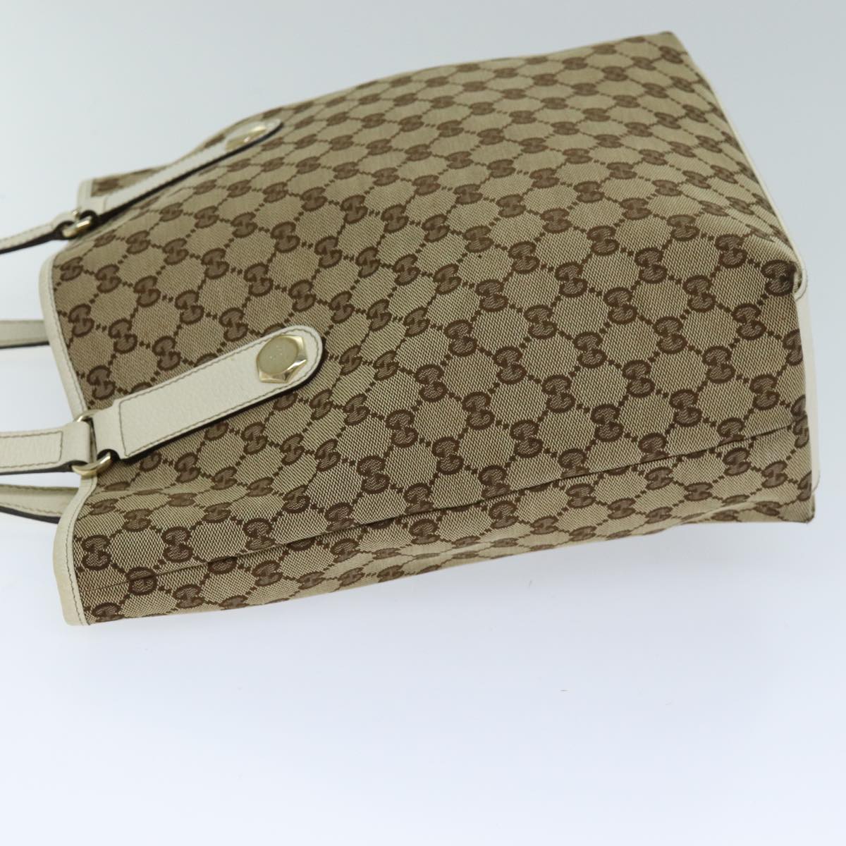 GUCCI GG Canvas Tote Bag Beige 153009 76417