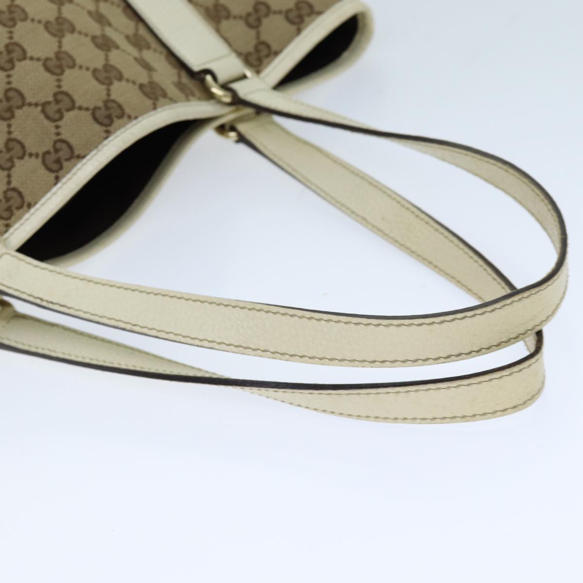 GUCCI GG Canvas Tote Bag Beige 153009 76417