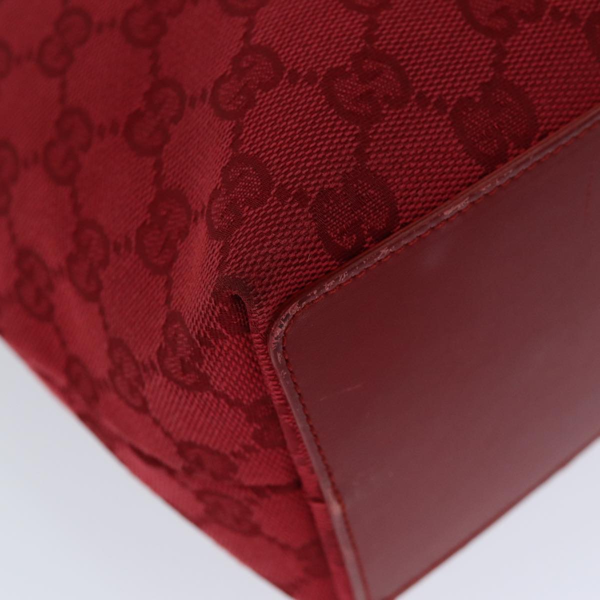 GUCCI GG Canvas Tote Bag Red 002 1099 76418