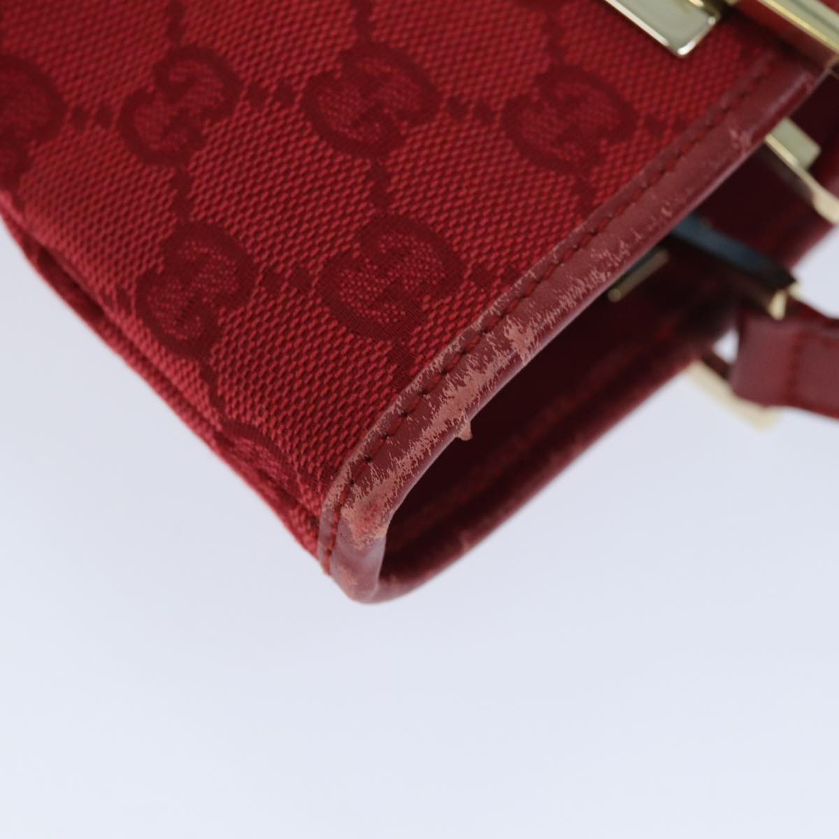 GUCCI GG Canvas Tote Bag Red 002 1099 76418