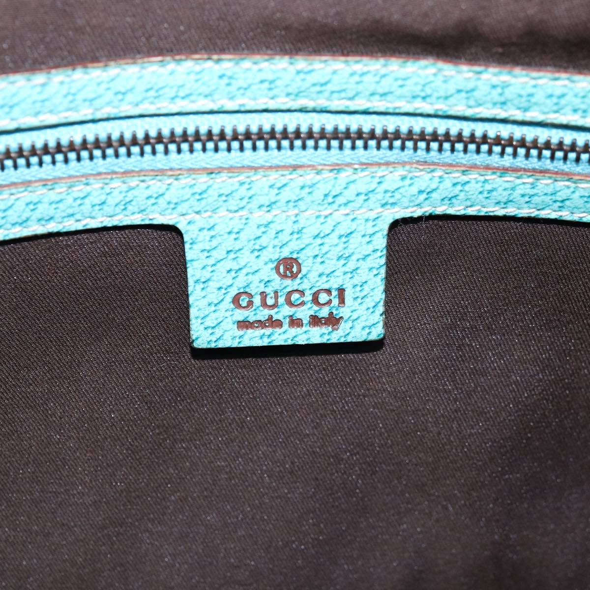 GUCCI GG Canvas New Jackie Shoulder Bag Turquoise Blue 124407 76451