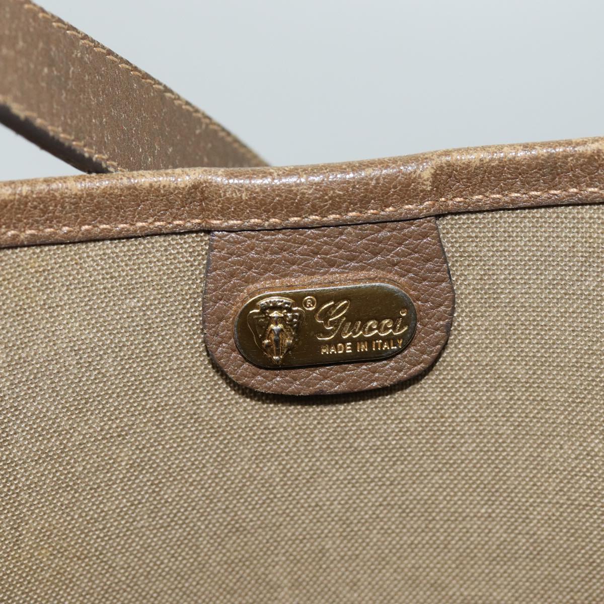 GUCCI GG Supreme Web Sherry Line Tote Bag PCV Beige Red 002 904 0131 76489