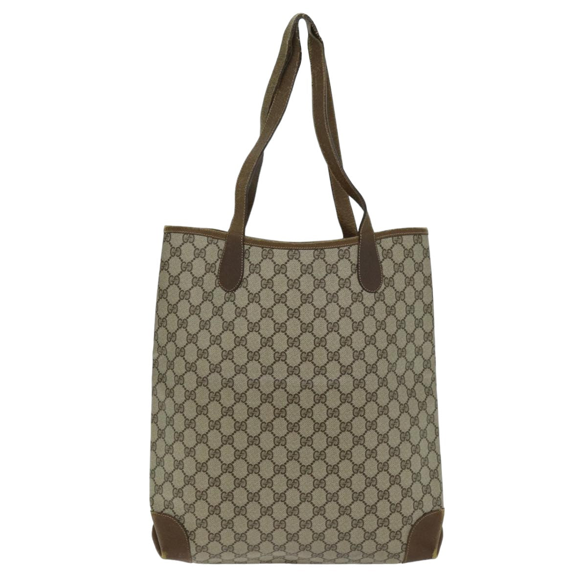 GUCCI GG Supreme Web Sherry Line Tote Bag PCV Beige Red 002 904 0131 76489
